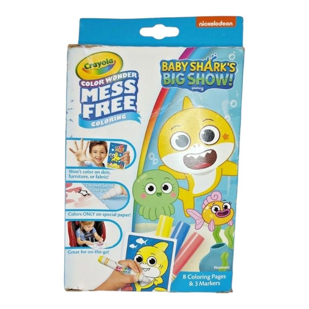 Nickelodeon Crayola Color Wonder Mess Free Coloring Markers Baby Sharks Big Show